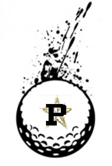 A golf ball with a P and a star in the middle